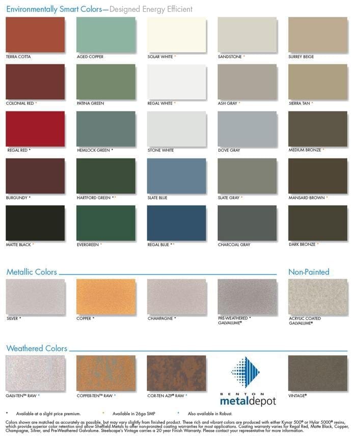 Kynar 500 Color Chart