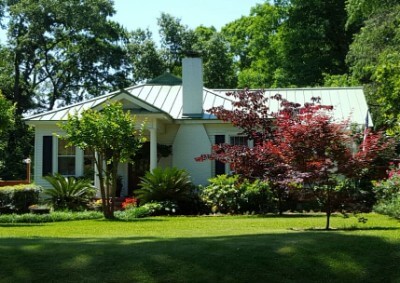 Colony green metal roofing on a house